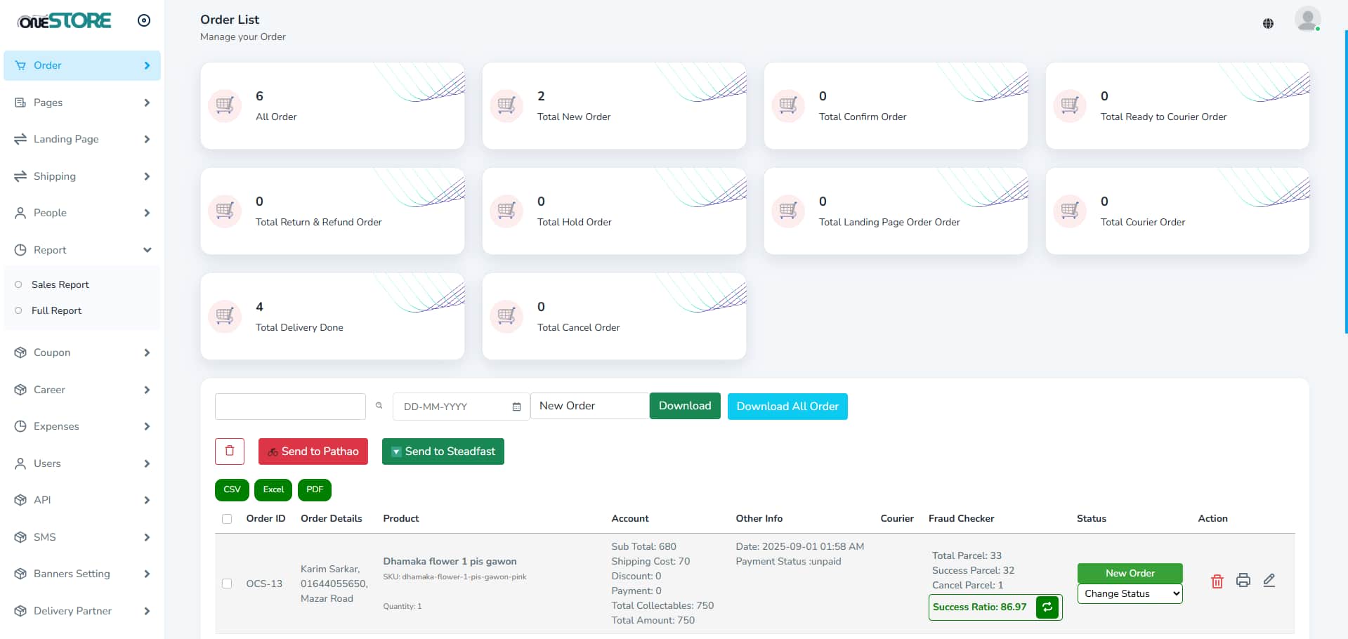 Onestore Ecommerce Order Management